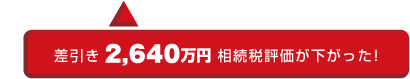 小規模宅地の減額により評価減